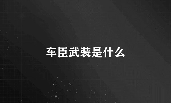 车臣武装是什么