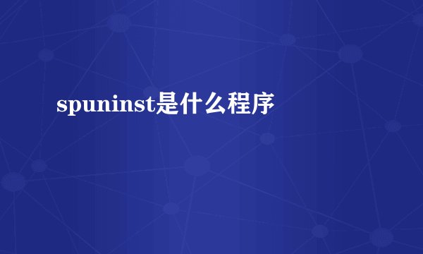 spuninst是什么程序