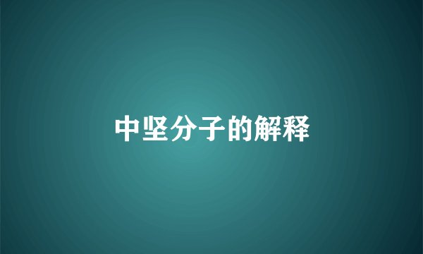 中坚分子的解释