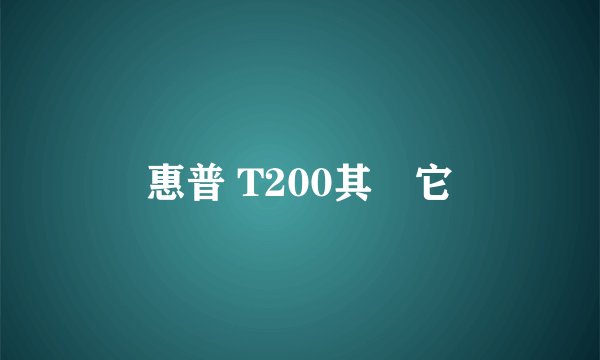 惠普 T200其　它