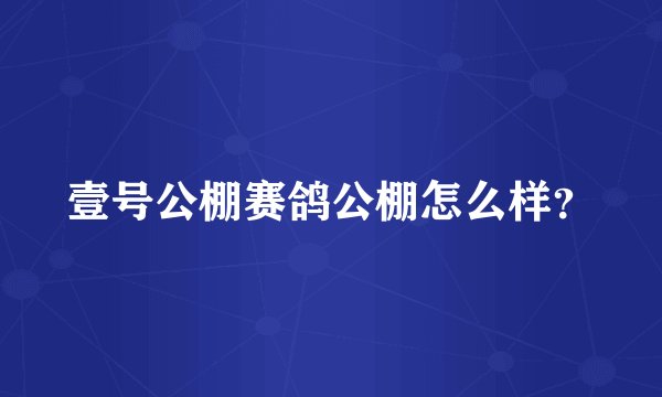 壹号公棚赛鸽公棚怎么样？