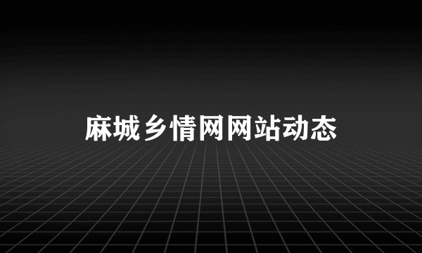 麻城乡情网网站动态