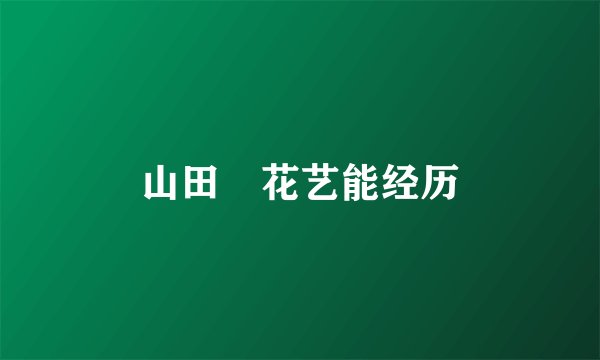 山田澪花艺能经历