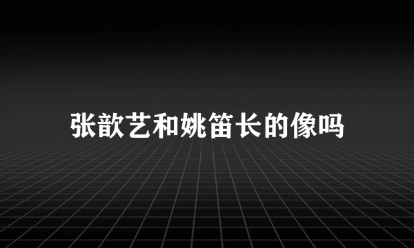 张歆艺和姚笛长的像吗