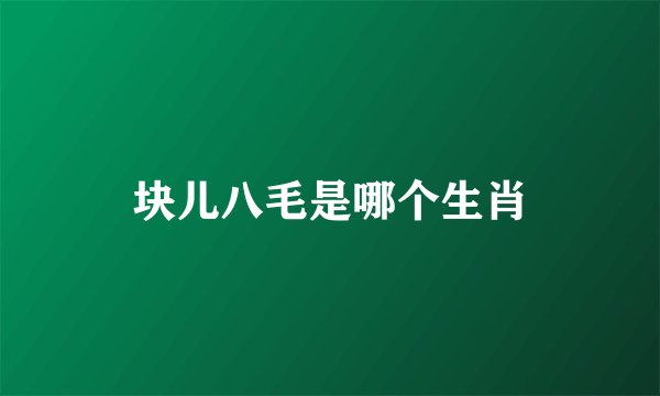 块儿八毛是哪个生肖