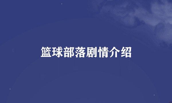 篮球部落剧情介绍