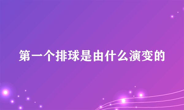 第一个排球是由什么演变的