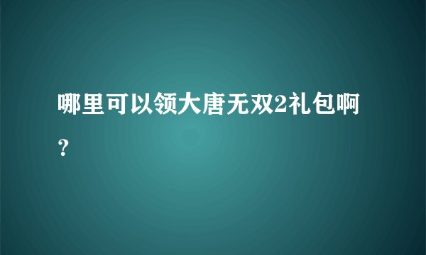 哪里可以领大唐无双2礼包啊？