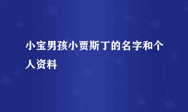 小宝男孩小贾斯丁的名字和个人资料