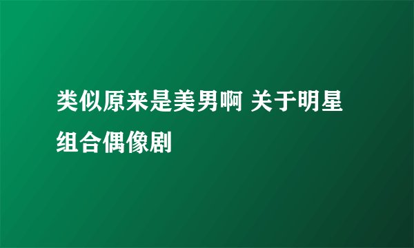 类似原来是美男啊 关于明星组合偶像剧