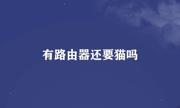 有路由器还要猫吗