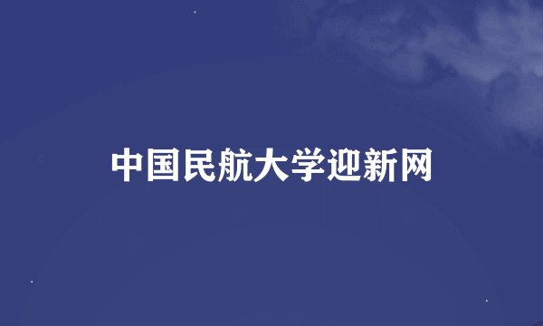 中国民航大学迎新网