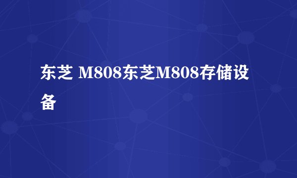 东芝 M808东芝M808存储设备