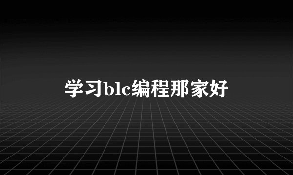 学习blc编程那家好