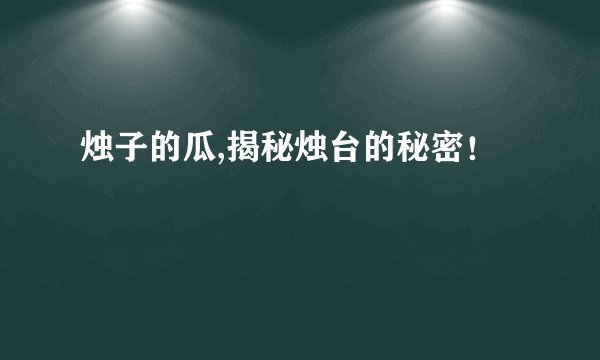 烛子的瓜,揭秘烛台的秘密！
