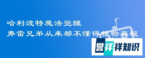 哈利波特魔法觉醒弗雷兄弟从来都不懂得植物奥秘