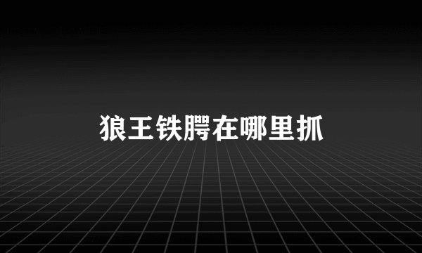 狼王铁腭在哪里抓