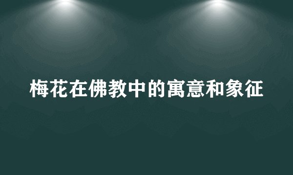 梅花在佛教中的寓意和象征