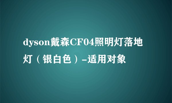 dyson戴森CF04照明灯落地灯（银白色）-适用对象