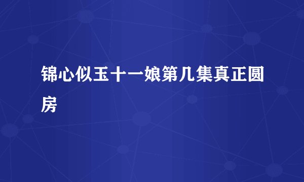 锦心似玉十一娘第几集真正圆房