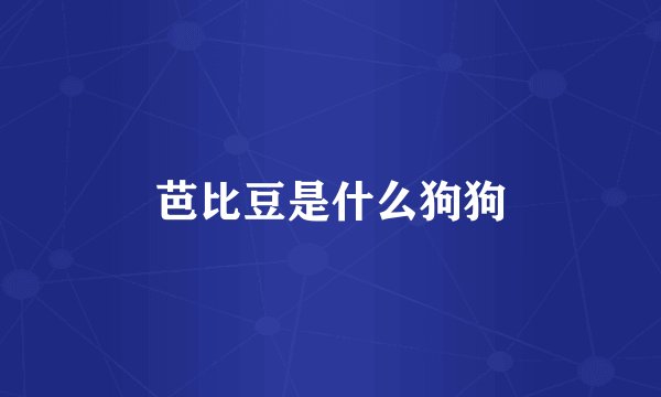 芭比豆是什么狗狗