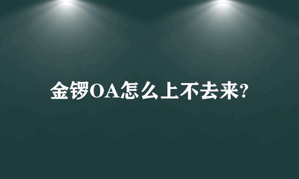 金锣OA怎么上不去来?