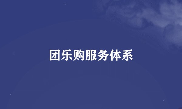 团乐购服务体系