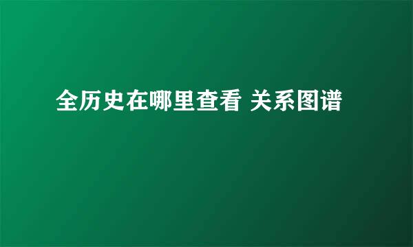 全历史在哪里查看 关系图谱