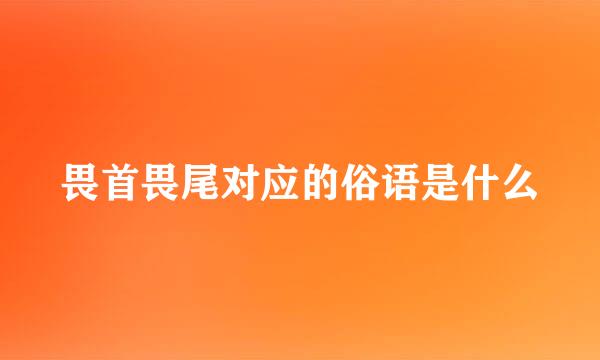 畏首畏尾对应的俗语是什么