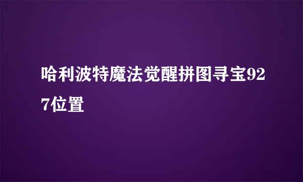 哈利波特魔法觉醒拼图寻宝927位置