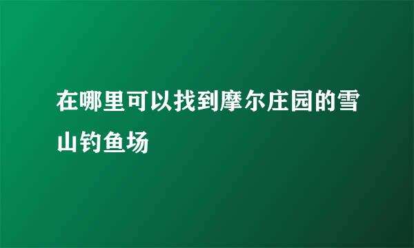 在哪里可以找到摩尔庄园的雪山钓鱼场