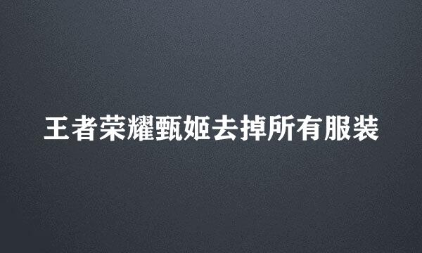 王者荣耀甄姬去掉所有服装