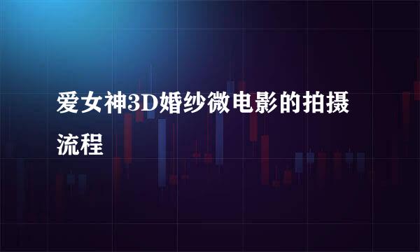 爱女神3D婚纱微电影的拍摄流程