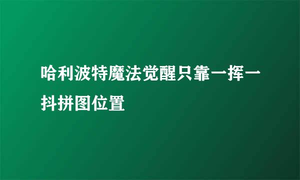 哈利波特魔法觉醒只靠一挥一抖拼图位置