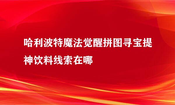 哈利波特魔法觉醒拼图寻宝提神饮料线索在哪