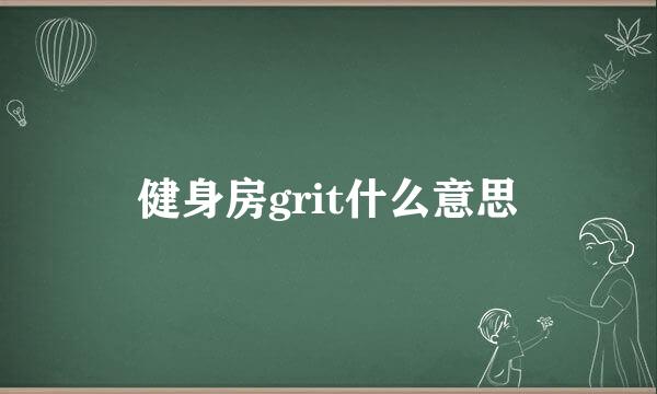 健身房grit什么意思