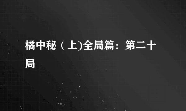 橘中秘（上)全局篇：第二十局