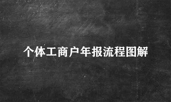 个体工商户年报流程图解