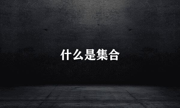 什么是集合