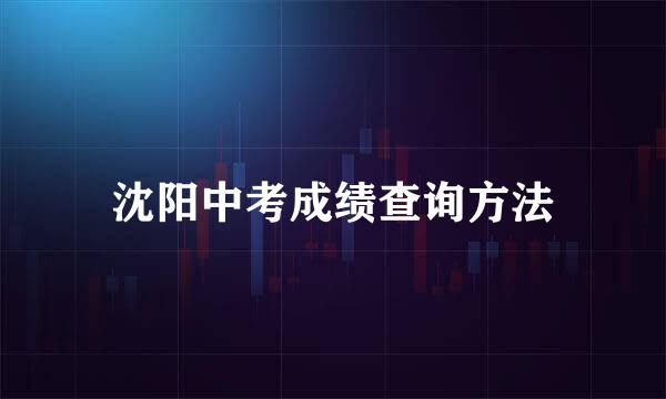 沈阳中考成绩查询方法