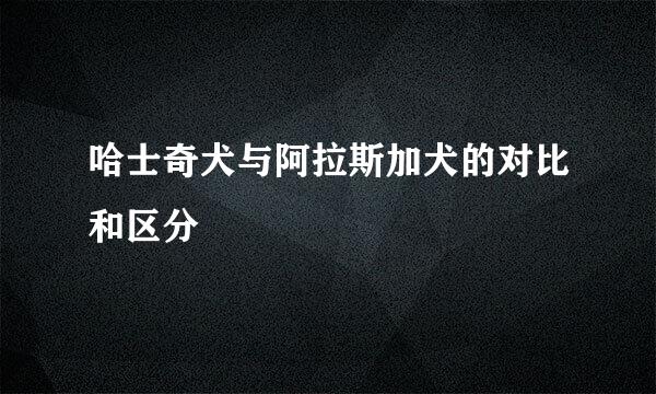 哈士奇犬与阿拉斯加犬的对比和区分