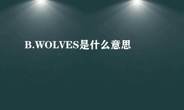 B.WOLVES是什么意思