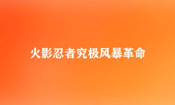 火影忍者究极风暴革命