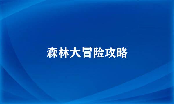 森林大冒险攻略