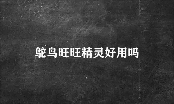 鸵鸟旺旺精灵好用吗