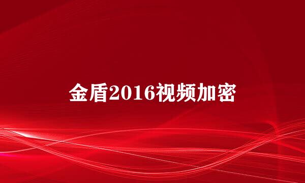 金盾2016视频加密