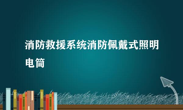 消防救援系统消防佩戴式照明电筒