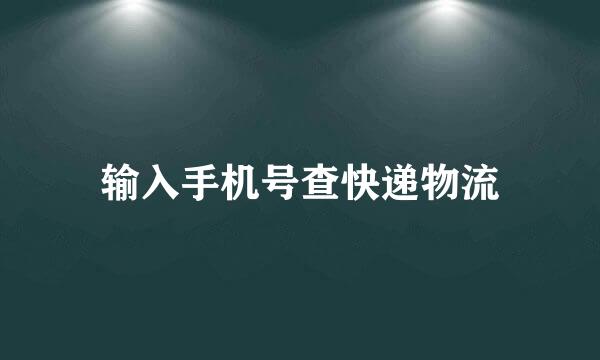 输入手机号查快递物流