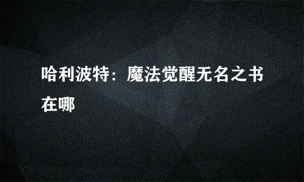 哈利波特：魔法觉醒无名之书在哪
