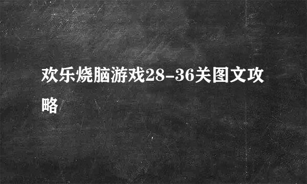 欢乐烧脑游戏28-36关图文攻略